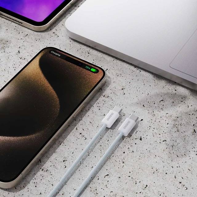 Кабель Dudao 1m PD 60W плетений USB-C to USB-C (6976625331277)