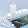Зарядний пристрій Dudao A4EU USB-A 2.1A White + кабель USB-A - micro USB (6976625331970)