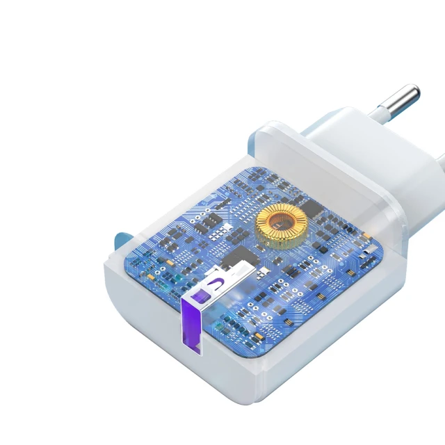 Мережевий зарядний пристрій Dudao A20EU USB-A 18W White + кабель USB-A - micro USB (6976625331994)