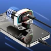 Трансмітер Dudao R2PRO+ з портами заряджання PD25W Bluetooth 5.3 RGB Black Silver (6976625332458)