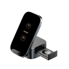 Бездротова зарядка Dudao A11Pro+ 15W 3в1 для телефону / смарт-годинника / навушників Black (A11Pro+)