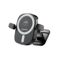 Автодержатель Dudao FW11 с беспроводной зарядкой 15W Black (6976625332663)