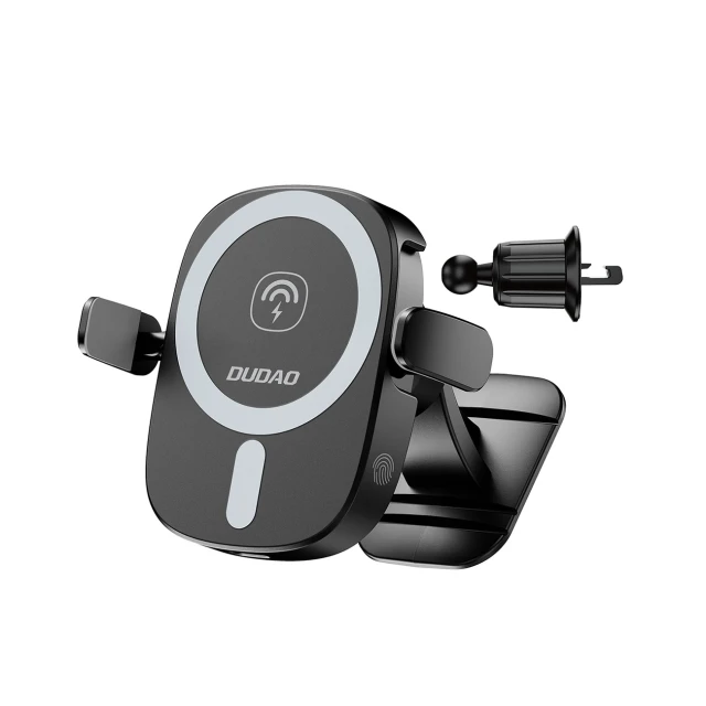 Автотримач Dudao FW11 з бездротовою зарядкою 15W Black (6976625332663)
