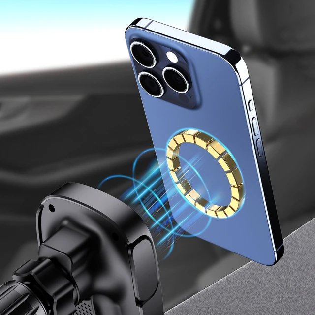 Автотримач Dudao FW11 з бездротовою зарядкою 15W Black (6976625332663)