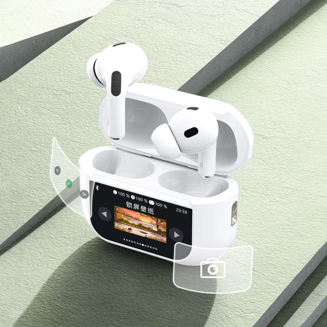 Навушники Dudao U19 TWS Bluetooth 5.3 з LED-дисплеєм White (6976625332724)