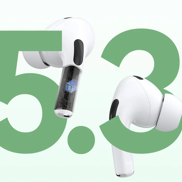 Навушники Dudao U19 TWS Bluetooth 5.3 з LED-дисплеєм White (6976625332724)