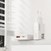 Мережевий зарядний пристрій GaN Dudao A30EU 30W USB-A / USB-C White (6976625332793)