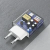 Мережевий зарядний пристрій GaN Dudao A30EU 30W USB-A / USB-C White (6976625332793)