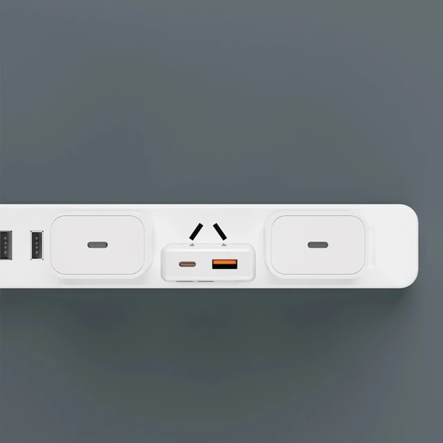 Мережевий зарядний пристрій GaN Dudao A30EU 30W USB-A / USB-C White (6976625332793)