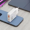 Мережевий зарядний пристрій GaN Dudao A30EU 30W USB-A / USB-C White (6976625332793)
