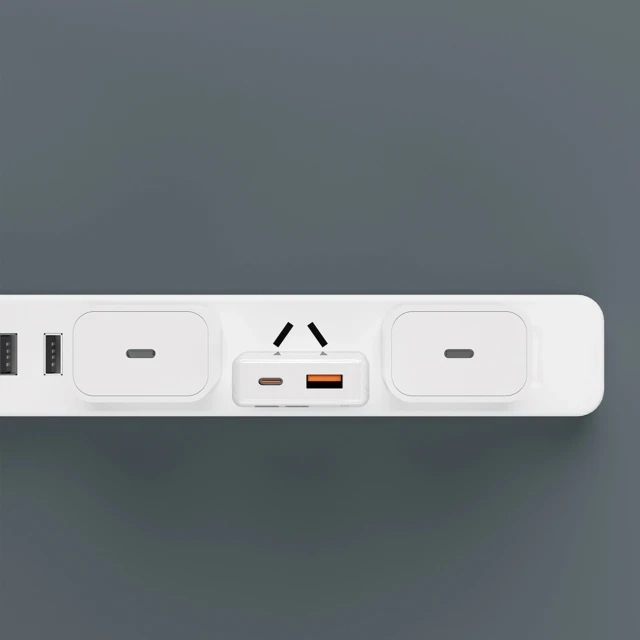 Зарядний пристрій GaN Dudao A30EUT 30W USB-A / USB-C + кабель USB-C - USB-C White (6976625332809)