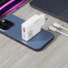 Зарядний пристрій GaN Dudao A30EUT 30W USB-A / USB-C + кабель USB-C - USB-C White (6976625332809)