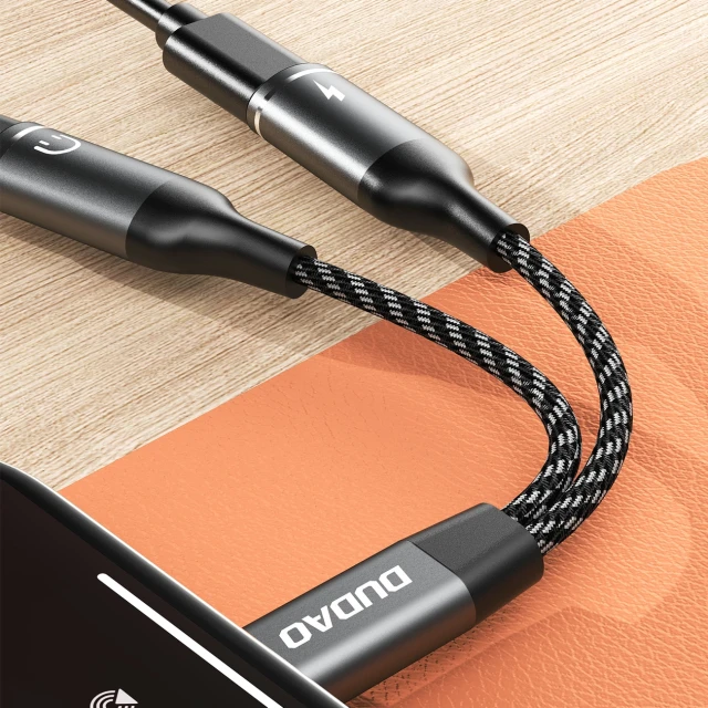 Адаптер Dudao L13C+ 2в1 USB-C Grey (L13C+)