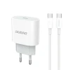 Зарядка мережева Dudao A14EUC PD 20W USB-C з кабелем White (6976625332984)