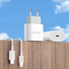 Зарядка мережева Dudao A14EUC PD 20W USB-C з кабелем White (6976625332984)
