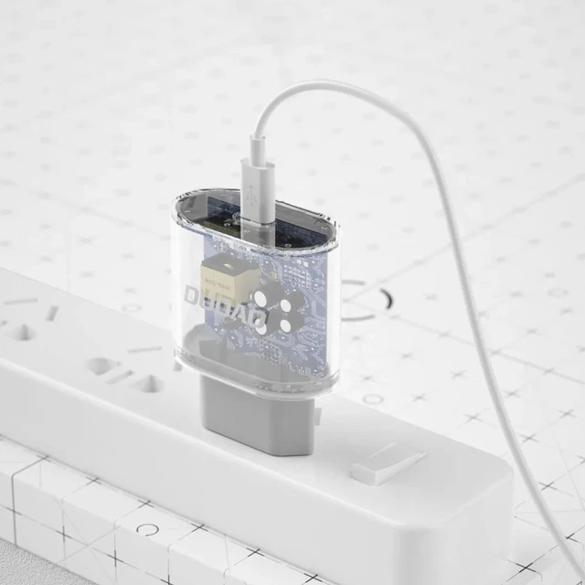 Зарядка мережева Dudao A14EUC PD 20W USB-C з кабелем White (6976625332984)