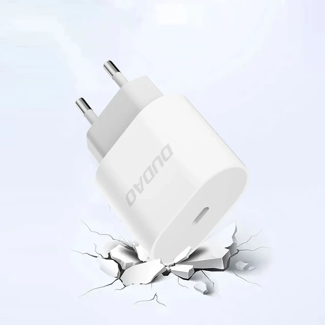 Зарядка мережева Dudao A14EUC PD 20W USB-C з кабелем White (6976625332984)