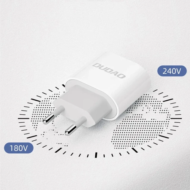 Зарядка мережева Dudao A14EUC PD 20W USB-C з кабелем White (6976625332984)