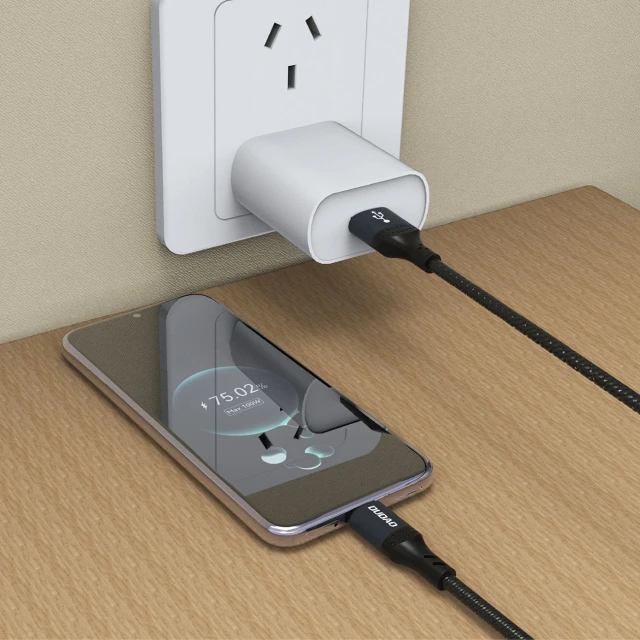 Кабель Dudao L3ST USB-A - USB-C 5A 1.2m Black (6976625333035)