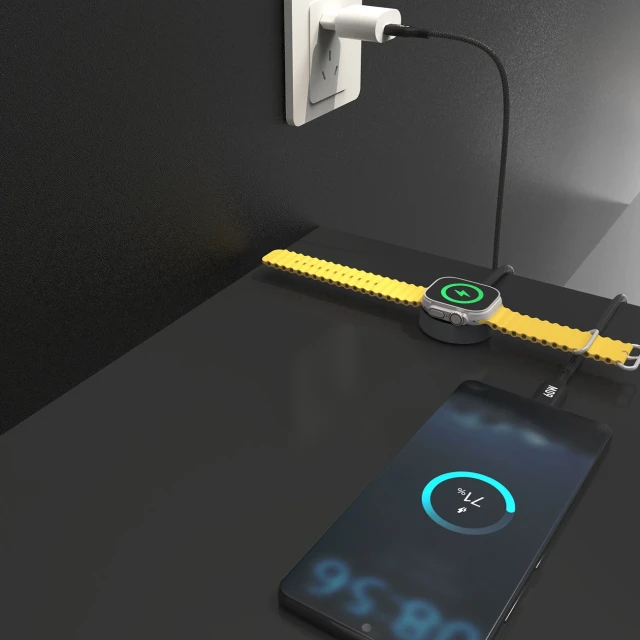 Зарядка 2 в 1 Dudao A12MaxC PD60W для Apple Watch / USB-C Black (6976625333516)