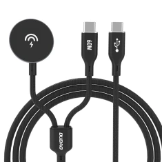 Зарядка 2 в 1 Dudao A12MaxC PD60W для Apple Watch / USB-C Black (6976625333516)