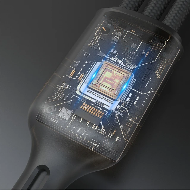 Кабель з зарядкою Dudao A12Max+ PD 100W 3в1: USB-C Lightning 1.2м Black (6976625333523)