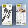 Кабель з зарядкою Dudao A12Max+ PD 100W 3в1: USB-C Lightning 1.2м Black (6976625333523)