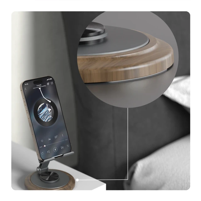 Підставка для телефону Dudao F17M 360° металева Grey (6976625333837)