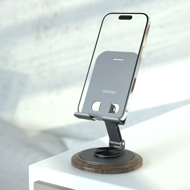 Підставка для телефону Dudao F17M 360° металева Grey (6976625333837)