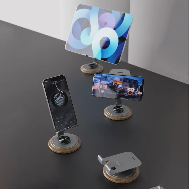 Підставка для телефону Dudao F17M 360° металева Grey (6976625333837)