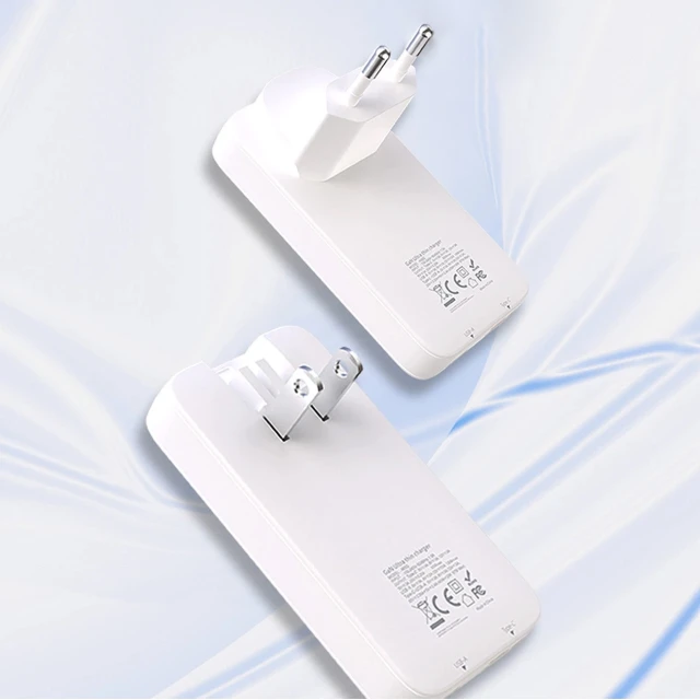 Зарядний пристрій GaN Dudao A65Q 65W USB-A / USB-C PD ультратонкий White (6976625333851)