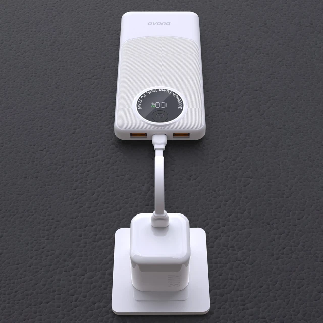 Powerbank Dudao K12 10000mAh PD 22.5W USB-A, USB-C White (K12-W)