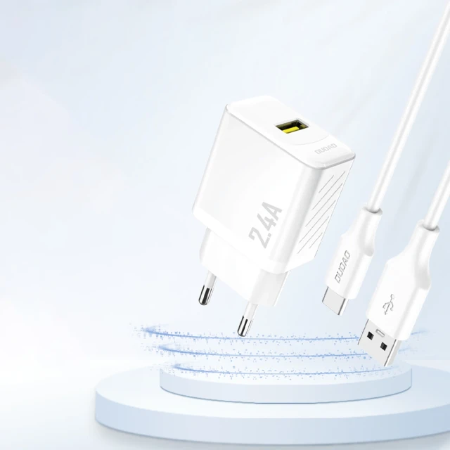Зарядний пристрій Dudao A23 2.4A USB-A White (6976625333981)