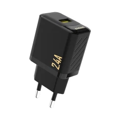 Зарядний пристрій Dudao A23 2.4A USB-A Black (6976625333998)