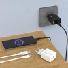 Мережевий зарядний пристрій Dudao A23TEU 2.4A GaN USB-A з кабелем USB-A - USB-C White (6976625334001)