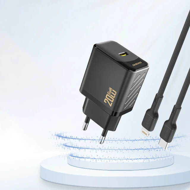 Зарядний пристрій Dudao A26 PD20W GaN USB-C Black (6976625334063)
