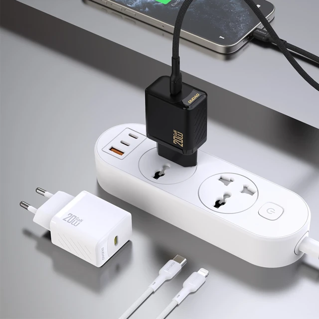 Зарядний пристрій Dudao A26 PD20W GaN USB-C Black (6976625334063)
