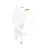 Зарядное устройство Dudao A26T GaN 25W USB-A USB-C White (6976625334087)
