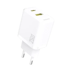 Зарядний пристрій Dudao A26T GaN 25W USB-A USB-C White (6976625334087)