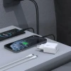 Мережевий зарядний пристрій Dudao A26TCEU PD QC 25W GaN USB-A USB-C з кабелем USB-C Білий (6976625334094)