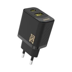 Зарядний пристрій Dudao A26T GaN 25W USB-A USB-C Black (6976625334100)