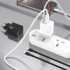Мережевий зарядний пристрій Dudao A26TCEU PD QC 25W GaN USB-A USB-C з кабелем USB-C Black (6976625334117)