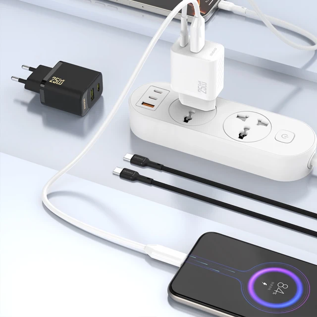 Зарядний пристрій Dudao A27 25W GaN USB-C Black (6976625334131)