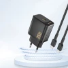 Зарядний пристрій Dudao A27 25W GaN USB-C Black (6976625334131)