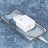 Мережевий зарядний пристрій Dudao A27CEU PD 25W GaN USB-C з кабелем USB-C білий (6976625334148)