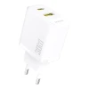 Сетевое зарядное устройство Dudao A27TEU PD 30W GaN USB-A USB-C White (6976625334209)