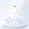 Сетевое зарядное устройство Dudao A27TEU PD 30W GaN USB-A USB-C White (6976625334209)