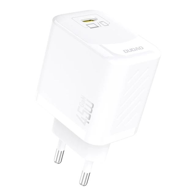 Сетевое зарядное устройство Dudao A28C 45W GaN Белый + кабель USB-C (A28C_White)