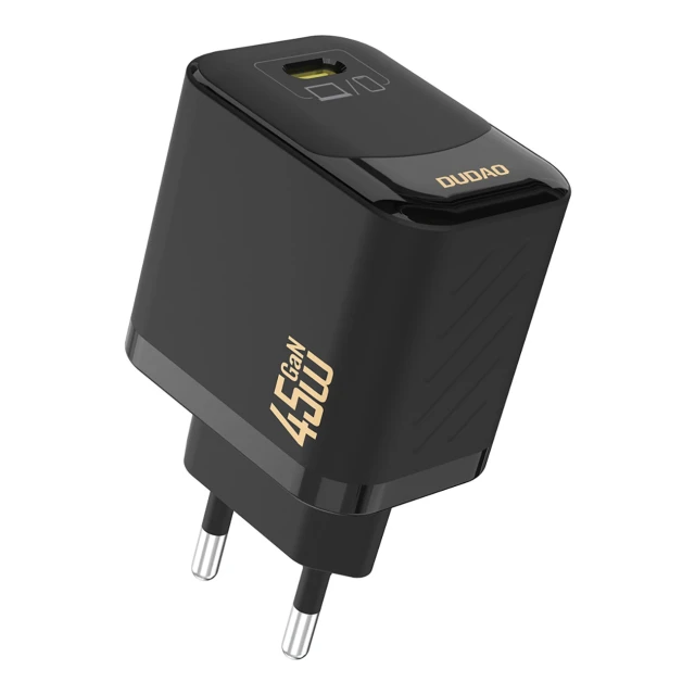 Зарядний пристрій Dudao A28C 45W GaN Чорний + кабель USB-C (A28C_Black)
