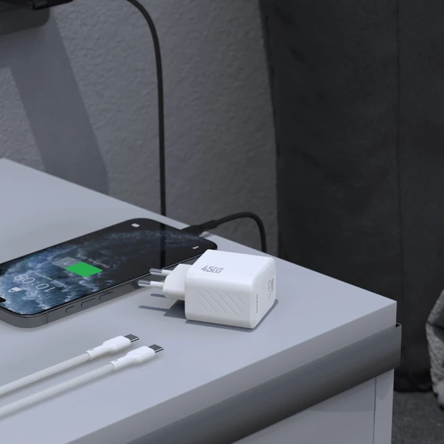 Зарядний пристрій Dudao A28C 45W GaN Чорний + кабель USB-C (A28C_Black)